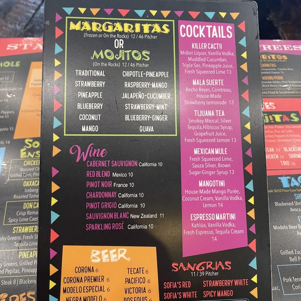 Sofia's Taqueria Old Bridge - Drink menu - Mexican Near Me - Old Bridge, New Jersey Sofia's Taqueria Old Bridge - Drink menu - Mexican Near Me - Old Bridge, New Jersey