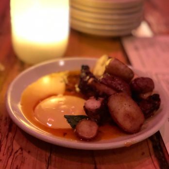 Cafe Ba-Ba-Reeba! - Grilled Spanish Octopus, Potatoes, Nduja Vinaigrette & Saffron Aioli - Spanish Near Me - Chicago, Illinois Cafe Ba-Ba-Reeba! - Grilled Spanish Octopus, Potatoes, Nduja Vinaigrette & Saffron Aioli - Spanish Near Me - Chicago, Illinois
