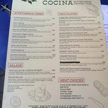 Rosa’s Cocina - Menu - Mexican Near Me - Sutter Creek, California