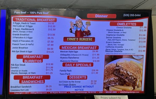 Menu photo 3 Ernie's Burgers Alhambra, CA Menu photo 3 Ernie's Burgers Alhambra, CA