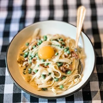 Barbusa - Carbonara Con Piselli - Italian Near Me - San Diego, California Barbusa - Carbonara Con Piselli - Italian Near Me - San Diego, California