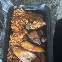 Jollof Rice with goat meat Jollof Rice with goat meat