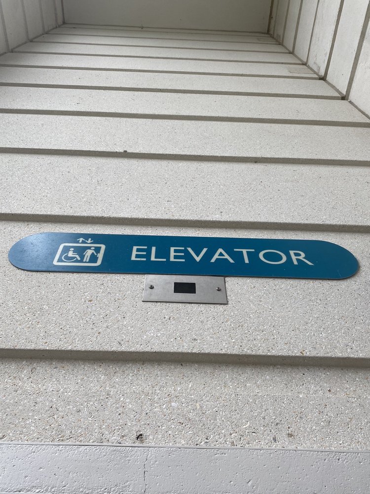 Glass Mowrey northbound elevator, TriRail Delray Beach Station Yelp