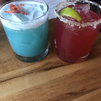 Scratch Kitchen and Taproom - Spicy Cherry Margarita and Something Blue - American Near Me - Cary, North Carolina Scratch Kitchen and Taproom - Spicy Cherry Margarita and Something Blue - American Near Me - Cary, North Carolina