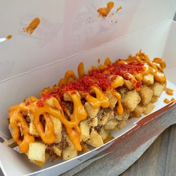 Two Hands Fresh Corn Dogs - Potato Dog - Hot Dogs Near Me - Sugar Land, Texas Two Hands Fresh Corn Dogs - Potato Dog - Hot Dogs Near Me - Sugar Land, Texas