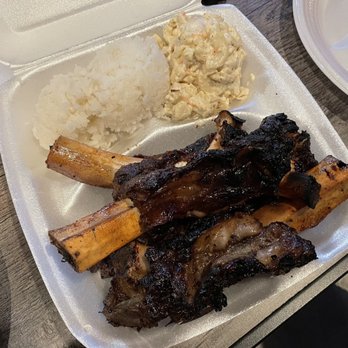 Matiki Island Barbecue - #1 Beef Rib Plate "Sam's Plate" - Hawaiian Near Me - Fullerton, California Matiki Island Barbecue - #1 Beef Rib Plate "Sam's Plate" - Hawaiian Near Me - Fullerton, California