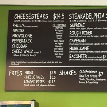 Steakadelphia - Beaverton - Menu Board - Cheesesteaks Near Me - Beaverton, Oregon Steakadelphia - Beaverton - Menu Board - Cheesesteaks Near Me - Beaverton, Oregon