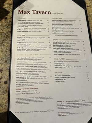 Menu photo 4 Max's Tavern Springfield, MA