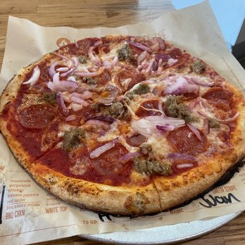 Blaze Pizza - Meat Eater (11-inch) - Pizza Near Me - San Francisco, California Blaze Pizza - Meat Eater (11-inch) - Pizza Near Me - San Francisco, California
