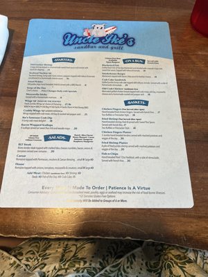 Menu photo 2 Uncle Ike's Sandbar & Grill Corolla, NC Menu photo 2 Uncle Ike's Sandbar & Grill Corolla, NC