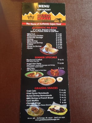 Menu photo 8 Gumbo House Anchorage, AK