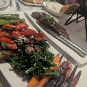 19seventy - NY strip wagyu and sampler veggies. So delicious. - Italian Near Me - Whittier, California 19seventy - NY strip wagyu and sampler veggies. So delicious. - Italian Near Me - Whittier, California