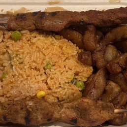 Combo with chicken and beef kebabs Combo with chicken and beef kebabs