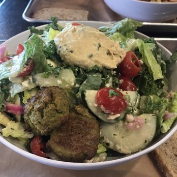 CoreLife Eatery - Mediterranean salad bowl- tiny bit of falafel and hummus.  Barely worth 10 bucks - Salad Near Me - Lancaster, Pennsylvania