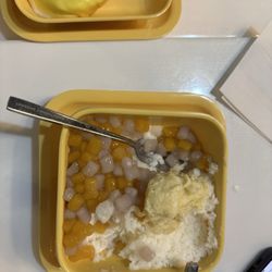 Durian Taro, Rice Ball on Vanilla Ice