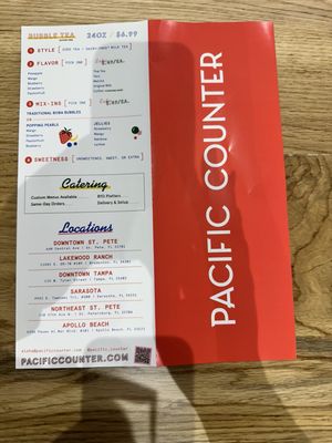Menu photo 2 Pacific Counter Apollo Beach, FL