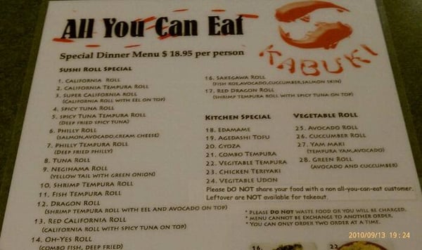 Menu photo 8 Kabuki Sushi Antioch, CA