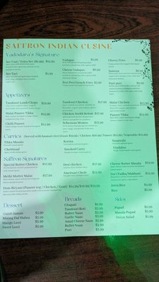 Menu photo 3 Saffron Indian Cuisine Savannah, GA Menu photo 3 Saffron Indian Cuisine Savannah, GA