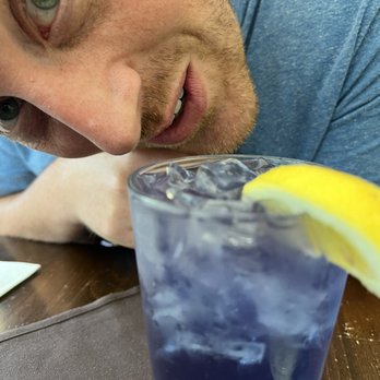 Veg Kitchen + Bar - My husband and his Blue Butterfly tea - Vegan Near Me - Sacramento, California Veg Kitchen + Bar - My husband and his Blue Butterfly tea - Vegan Near Me - Sacramento, California