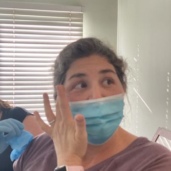 South Bay Birth - Tasha utilizing the crazy amount of vernix babe had as eye cream!! Her humor and joy around ALL things birth shows all the time! - Midwives Near Me - Redondo Beach, California