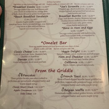 Beach Cafe - Menu breakfast - Cafes Near Me - Laughlin, Nevada
