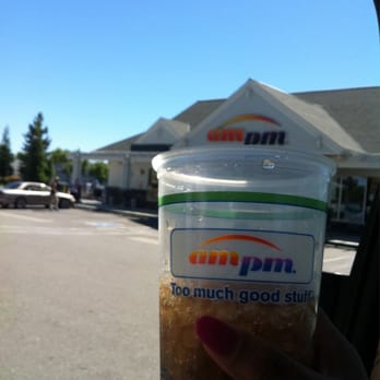 ampm - a hand holding a cup of iced coffee - Convenience Stores Near Me - Pleasanton, California