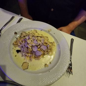 Palinuro Italian Cuisine - Plated cheese wheel fettuccine with truffles - Italian Near Me - Katy, Texas