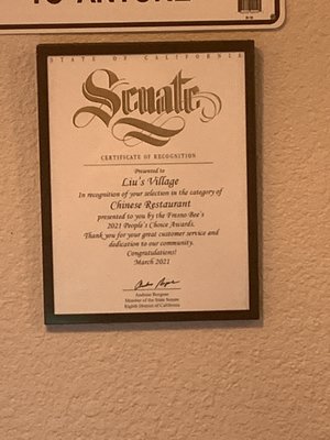 Menu photo 1 Liu's Village Madera, CA