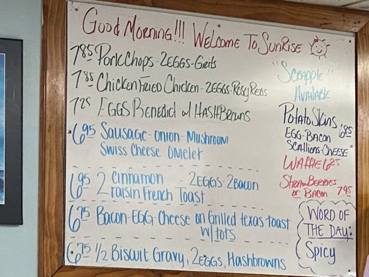 Menu photo 4 Sunrise Cafe Ormond Beach, FL