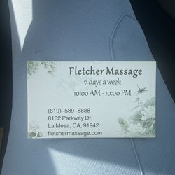 Fletcher Massage - Business card