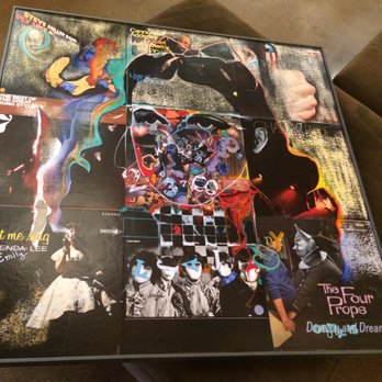 Middle Ridge Winery - Art piece made from vinyl record covers! - Wine Tasting Room Near Me - Idyllwild, California
