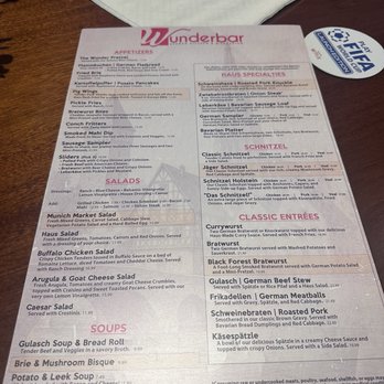 Wunderbar German Kitchen and Biergarten - Menu - German Near Me - Davie, Florida Wunderbar German Kitchen and Biergarten - Menu - German Near Me - Davie, Florida