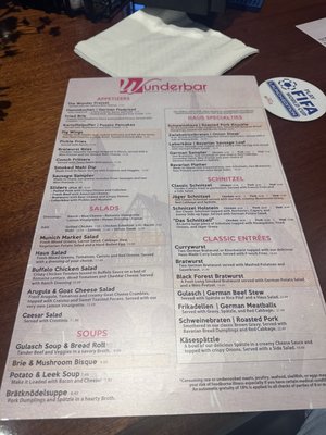 Menu photo 1 Wunderbar German Kitchen and Biergarten Davie, FL Menu photo 1 Wunderbar German Kitchen and Biergarten Davie, FL