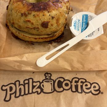 Philz Coffee - Jalapeños Cheddar Bagels with Cream Cheese - Coffee & Tea Near Me - Brea, California