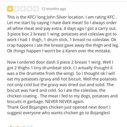 Past review of this place but would come up Long John Silver