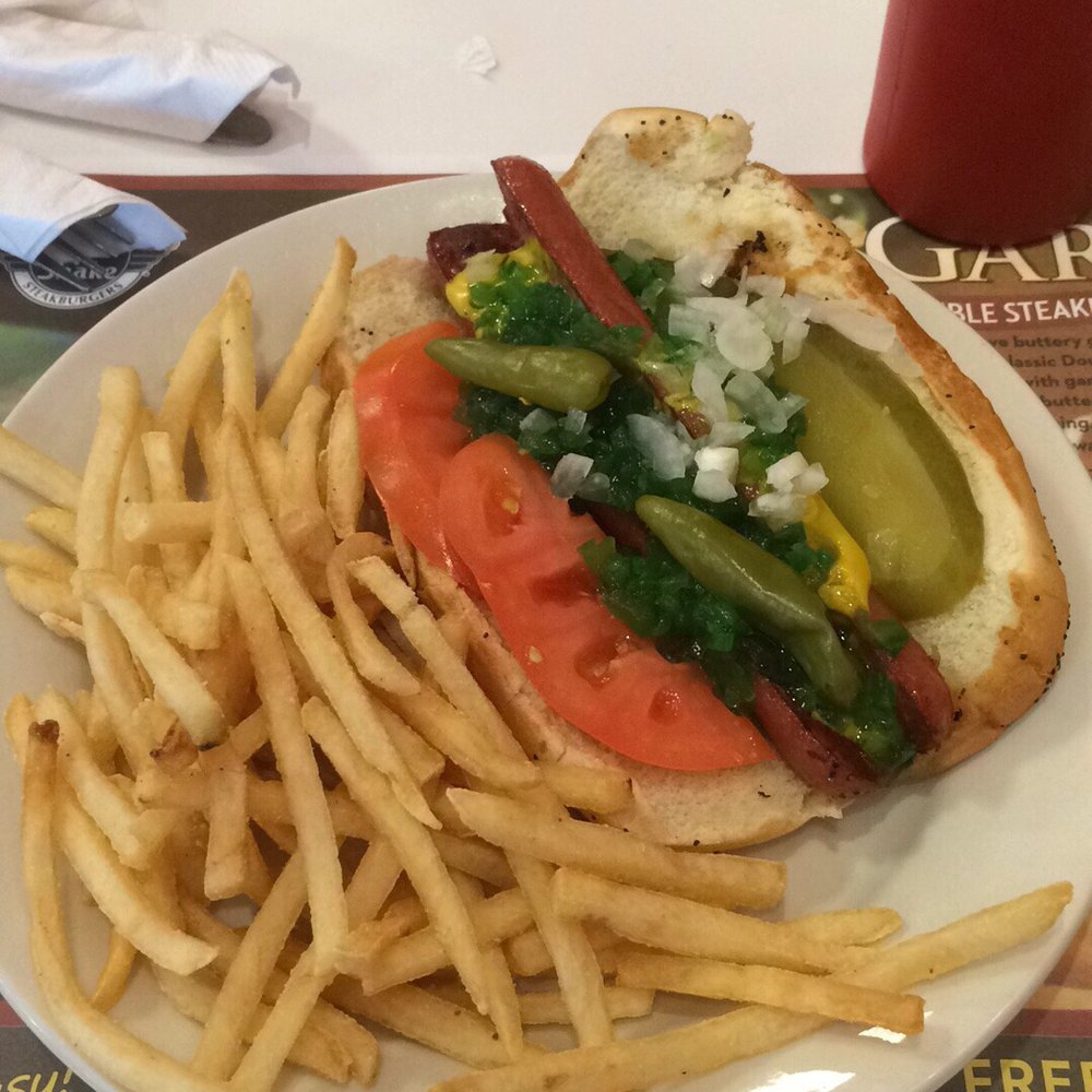 Steak ’n Shake - Chicago dog . Love the fries - American Near Me - Sunrise, Florida Steak ’n Shake - Chicago dog . Love the fries - American Near Me - Sunrise, Florida