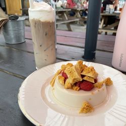 Midtown Brewing Company - VANILLA PANNA COTTA - RASPBERRIES + SPONGE TOFFEE