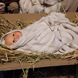 Pleasant Grove Baptist Church - Baby Jesus even had a real baby blanket newborns are given.