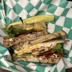 B'WICHED GOURMET SANDWICHES - Come try our unique BLT with a fried egg! Served on marble rye with Dukes mayo.