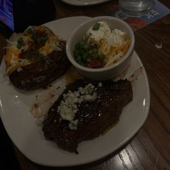 Outback Steakhouse - Outback Center-Cut Sirloin* with blue cheese crumbles - Steakhouses Near Me - Sacramento, California Outback Steakhouse - Outback Center-Cut Sirloin* with blue cheese crumbles - Steakhouses Near Me - Sacramento, California