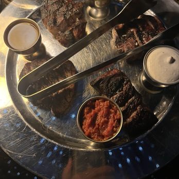 Starlite - Steak sampler plate with sauces - Cocktail Bars Near Me - San Diego, California Starlite - Steak sampler plate with sauces - Cocktail Bars Near Me - San Diego, California