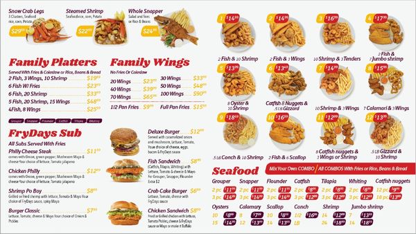 Menu photo 4 FryDays Jacksonville, FL