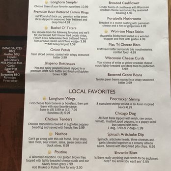 Longhorn Saloon - the menu for the longhorn - Bars Near Me - Shawano, Wisconsin