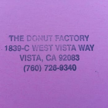 The Donut Factory - Top of their boxes - Donuts Near Me - Vista, California