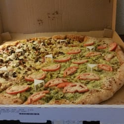 Pizza Pipeline - The 26" pizza we got a half and half