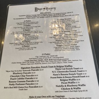 The Blue Berry Cafe - Menu - Waffles Near Me - Bellbrook, Ohio The Blue Berry Cafe - Menu - Waffles Near Me - Bellbrook, Ohio