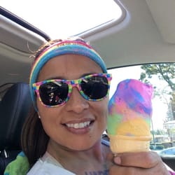 Rite Aid - My colorful treat after the color run! I love Rite Aid's ice cream. My fave mix right now is cotton candy and rainbow sherbert.