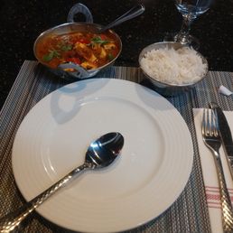 My dish. I was initially concerned by the small rice dish but it was packed in there pretty well and a full meal/good ratio! My dish. I was initially concerned by the small rice dish but it was packed in there pretty well and a full meal/good ratio!
