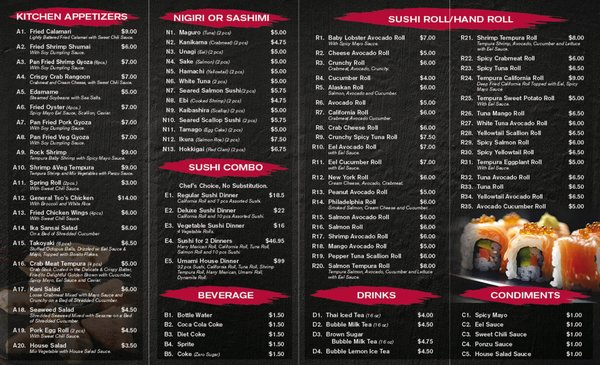Menu photo 2 Umami Express Sushi to Go Newark, DE