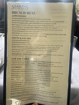 Menu photo 4 Seasons In the Park Vancouver, BC Menu photo 4 Seasons In the Park Vancouver, BC